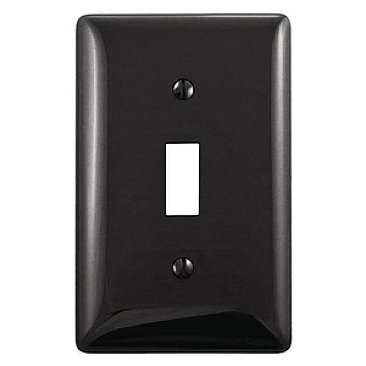 NP1BK, HUBBELL, TRADE, SELECT, 1G, TOGGLE, PLATE, BLACK