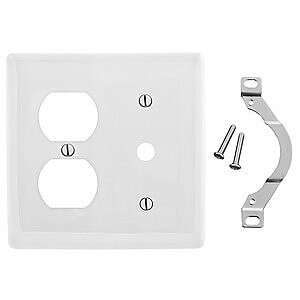 NP128W, HUBBELL, TRADE, SELECT, COMBO, 2G, 1, DUPLEX, SECTION, A, .406IN, WHITE