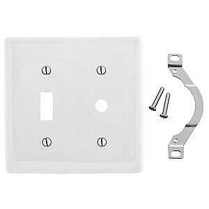 NP112W, HUBBELL, TRADE, SELECT, COMBO, 2G, A, .406, IN, OPENING, WHITE