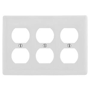 NP83W, HUBBELL, TRADE, SELECT, DUPLEX, 3G, 3, DUPLEX, OPENING, WHITE