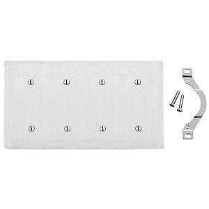 NP44W, HUBBELL, TRADE, SELECT, 4G, BLANK, STRAP, MOUNT, WHITE