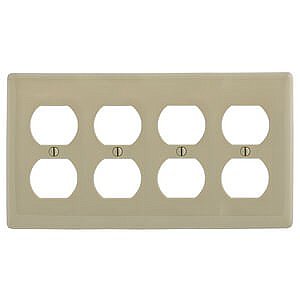 NP84I, HUBBELL, TRADE, SELECT, 4G, DUPLEX, PLATE, IVORY