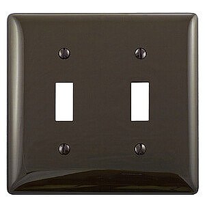 NP2, HUBBELL, TRADE, SELECT, 2G, TOGGLE, PLATES, BROWN