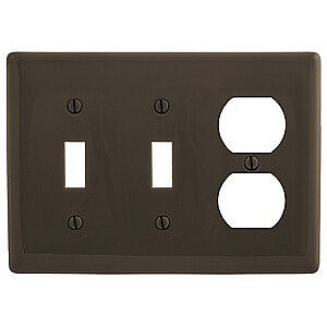 NP28, HUBBELL, TRADE, SELECT, COMBO, 3G, TOGGLE, DUPLEX, BROWN