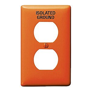 NP8OIG, HUBBELL, TRADE, SELECT, COMBO, 1G, DUPLEX, MARKED-ISOLATED, ORANGE