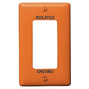 NP26OIG, HUBBELL, TRADE, SELECT, 1G, MARKED-, ISOLATED, GROUND, ORANGE