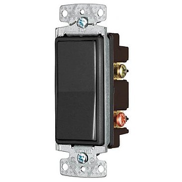 RSD215BK, HUBBEL, DOUBLE, POLE, 15, AMP, 120-277V, DECORA, SWITCH, BK