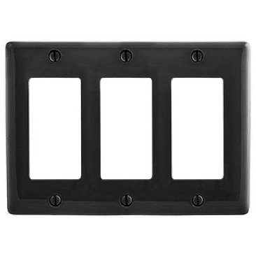 NPJ263BK, HUBBELL, TRADE, SELECT, NYLON, 3-GANG, BK