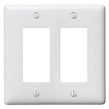 NPJ262W, HUBBELL, TRADE, SELECT, NYLON, MID-SIZED, 2-GANG, WHT