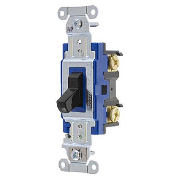 1201BK, HUBBELL, 1P, 15A, 120-277V, INDUSTRIAL, SWITCH, BLACK