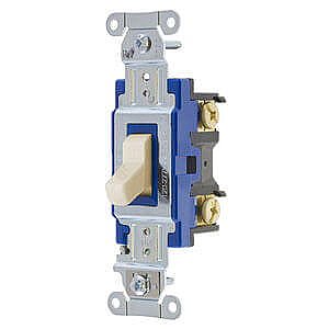 1203LA, HUBBELL, 3-WAY, 15A, 120-277V, INDUSTRIAL, SWITCH, LIGHT, ALMOND