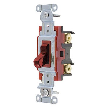1222R, HUBBELL, 2P, 20A, 120-277V, INDUSTRIAL, SWITCH, RED