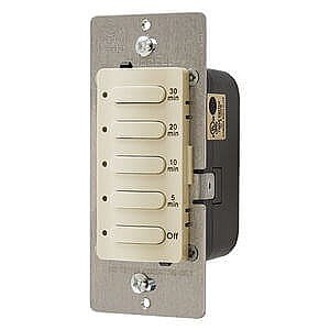 DT5030I, HUBBELL, INWALL, TIMER, 1P, 8.3A120-277V, 30MIN, T.O, IVORY
