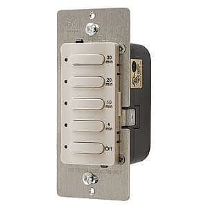 DT5030LA, HUBBELL, INWALL, TIMER, 1-POLE, 8.3A120-277V, 30MIN, T.O, LA