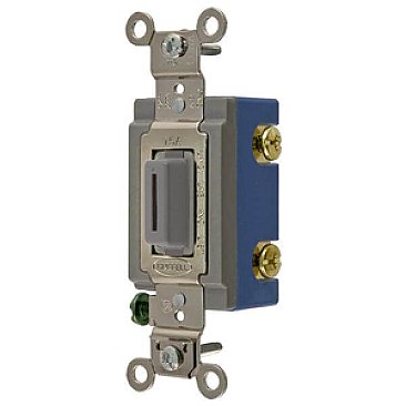 HBL1201LG, HUBBELL, 1P, 15A, 120-277V, HD, IND, LOCKING, SWITCH, GREY