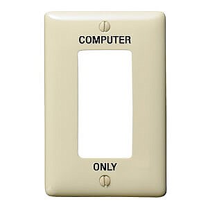 NPJ26C, HUBBELL, MID-SIZE, 1G, 1, RECTANGULAR, IVRY, MARKED-COMPUTER