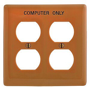 NPJ82CO, HUBBELL, TRADE, SELECT, MID-SIZE, 2G, 2, MARKED-COMPUTER, ORANGE