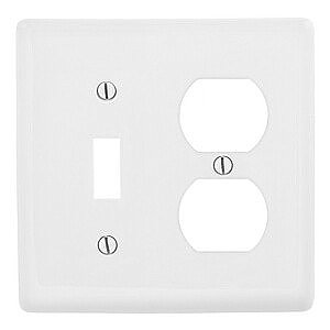 NPJ18W, HUBBELL, TRADE, SELECT, MID-SIZE, 2G, COMBO, DUPLEX, WHT