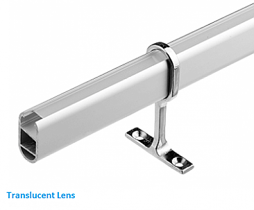 SLC-037T, AXITE, LIGHTING, CLOSET, ROD, EXTRUSION, WITH, TRANSLUCENT, LENS, 8'