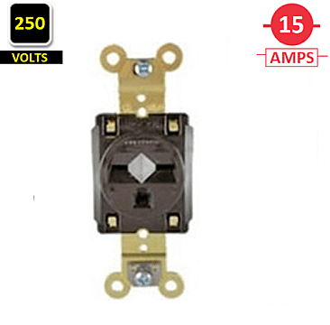 HBL5661, HUBBELL, STRAIGHT-BLADE, 15A, 250V, RECEPT, SINGLE