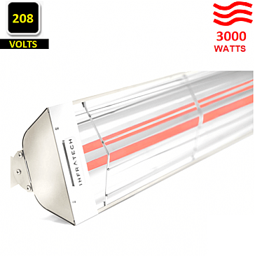 WD-3028-SS-WH, INFRATECH, WHITE, WD-, DUAL, ELEMENT, HEATER, 3000, WATTS, 208V