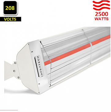 W-2528-SS-WH, INFRATECH, WHITE, W-, SINGLE, ELEMENT, HEATER, 2500, WATTS, 208V