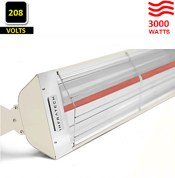 W-3028-SS-AL, INFRATECH, ALMOND, W-, SINGLE, ELEMENT, HEATER, 3000, WATTS, 208V