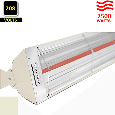 W-2528-SS-BE, INFRATECH, BEIGE, W-, SINGLE, ELEMENT, HEATER, 2500, WATTS, 208V