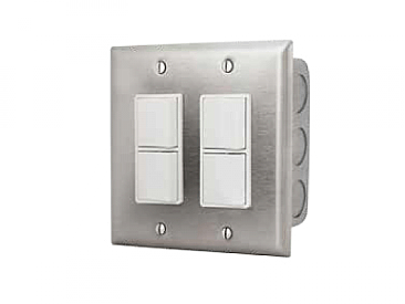 14-4305, INFRATECH, DUAL, SS, WALL, PLATE, WITH, GANG, BOX, DUPLEX, , SWITCH