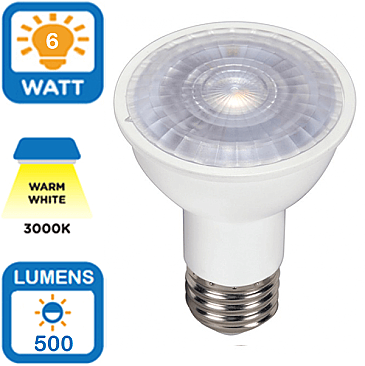 S9388, SATCO/NUVO, 6.5W, PAR16, LED, MED, BASE, LAMP, 3K, S9388