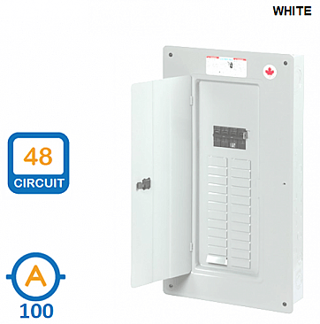 SEQ24100SMDW, SIEMENS, , 100A, MAIN, BREAKER, 24/48CCT, PANEL, W/, COVER, WHITE