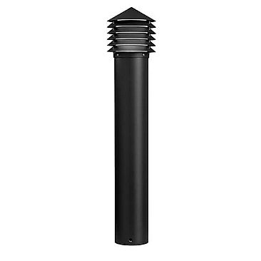 16130BKT28, KICHLER, LOUVERED, 2800K, LED, BOLLARD, BLACK
