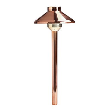 15820CO27, KICHLER, STEPPED, DOME, 12V, 2700K, PATH, LIGHT, COPPER