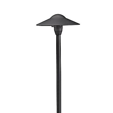 15310BKT, KICHLER, 8", DOME, 12V, PATH, LIGHT, TEXTURED, BLACK