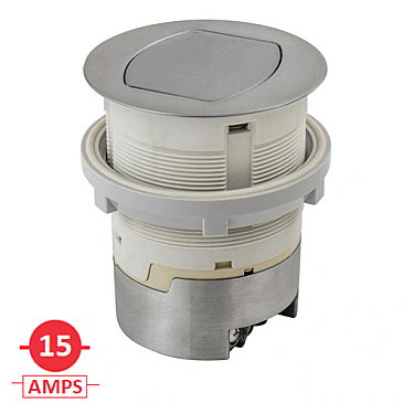 RCT201ALU, HUBBELL, 15, AMP, POP-UP, RECEPT, FLUSH, MOUNT