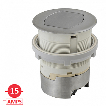RCT200ALU, HUBBELL, 15, AMP, POP-UP, RECEPT, SURFACE, MOUNT
