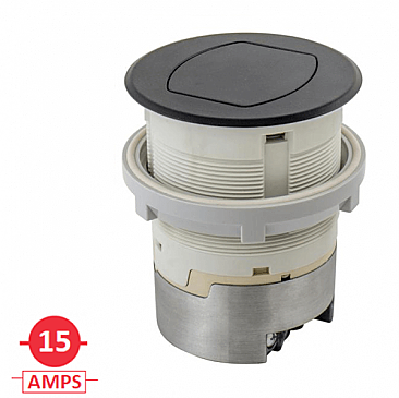 RCT200BK, HUBBELL, 15, AMP, POP-UP, RECEPT, SURFACE, MOUNT, BLACK