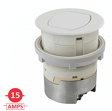 RCT200W, HUBBELL, 15, AMP, POP-UP, RECEPT, SURFACE, MOUNT, WHITE