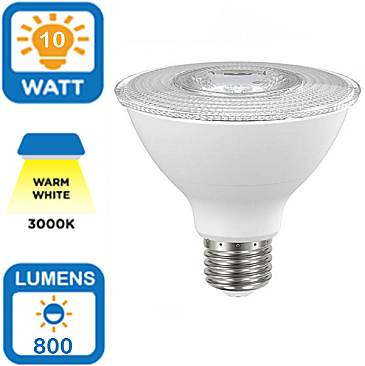 LED10PAR30/80L/FL/930, NATURALED, 10W, LED, PAR30, LAMP, 3K, DIMMABLE, 5926