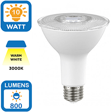 LED10PAR30L/OD/80L/FL/930, NATURALED, 10W, LED, PAR30LN, LAMP, 3K, DIMMABLE