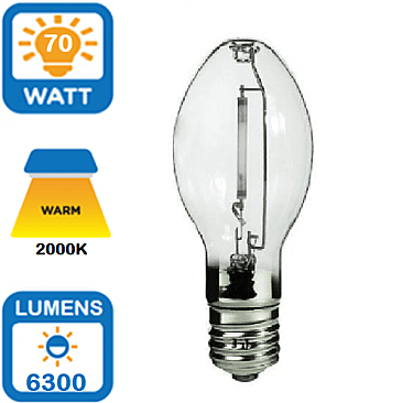LU70/ED23.5/ECO, PLUSRITE, 70W, HPS, LAMP, MOGUL, BASE, 2044