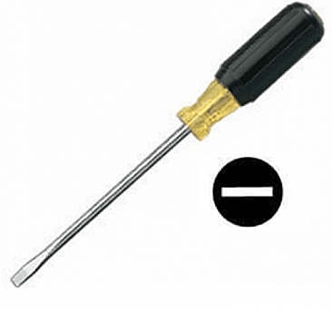 35-188, IDEAL, , SCREWDRIVER, CABINET, TIP, AKA, SLOTTED, FLAT, TIP, 12IN