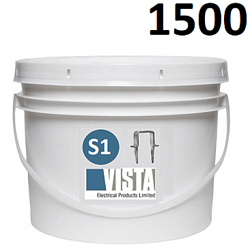 S1P, VISTA, ELECTRICAL, PRODUCTS, STAPLE, TRADE, SIZE, 1, PAIL, OF, 1500PCS