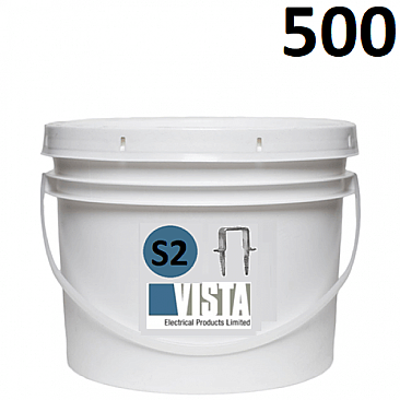 S2P, VISTA, ELECTRICAL, PRODUCTS, STAPLE, TRADE, SIZE, 2, PAIL, OF, 500PCS
