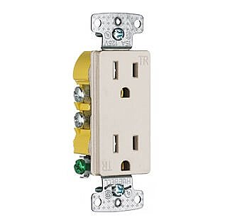 RRD15SLATR, HUBBEL, DECORA, RECEPT, TAMPER, RESISTANT, 15, AMP, LA