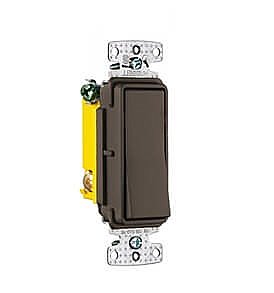 RSD315, HUBBEL, DECORA, SWITCH, 3, WAY, 15, AMP, 120-277V, BROWN