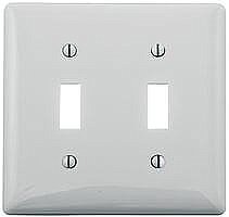 NP2W, HUBBELL, TRADE, SELECT, 2G, TOGGLE, PLATE, WHITE