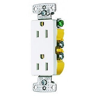 RRD15W, HUBBEL, NON-TAMPER, 15A, 125V