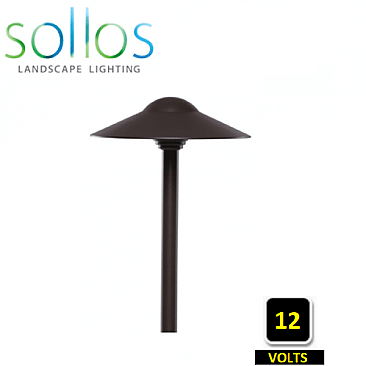 PDO083-TB-15, SOLLOS, BLACK, DOME, HAT, PATH, LIGHT, 15, INCH