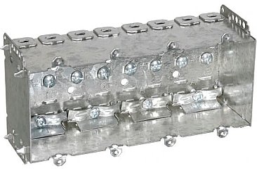 2104LLEU4, VISTA, ELECTRICAL, PRODUCTS, 4 GANG, ELECTRICAL, BOX, WITH, CLAMPS